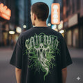 EMBORIDERY GHOST BLACK OVERSIZED T-SHIRT