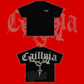 Cailivia Gothic Chain Cross Oversized T-Shirt – Black Streetwear Edition
