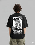Forever Forever Oversized Streetwear T-Shirt – Skeleton Love Back Print